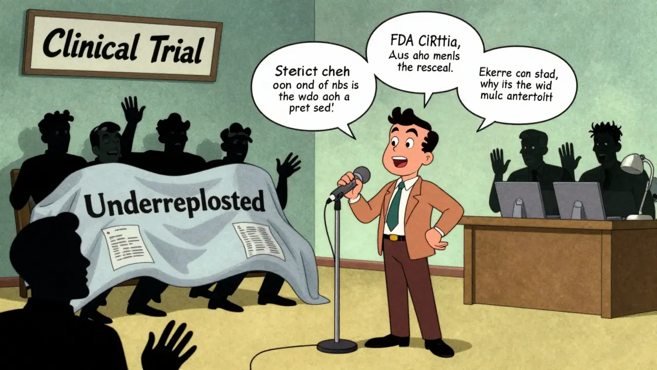 Patient speaks up at a clinical trial meeting as hidden reports are exposed.